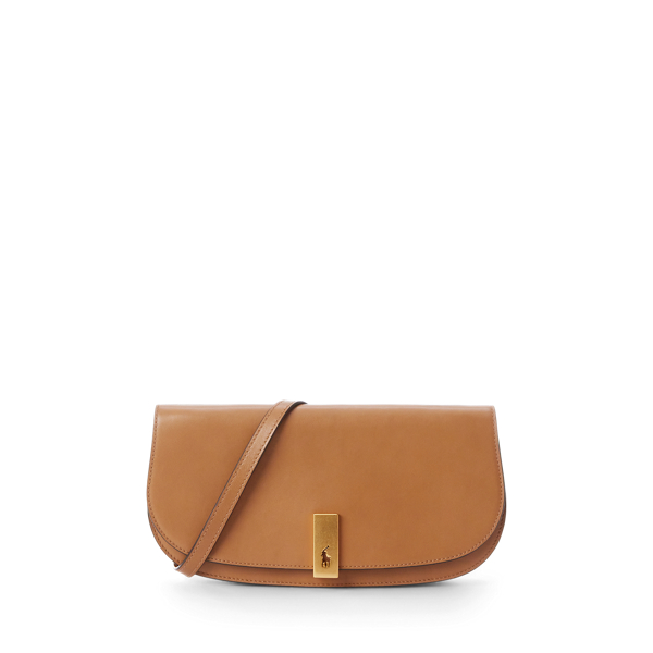 Mala clutch média Polo ID em couro