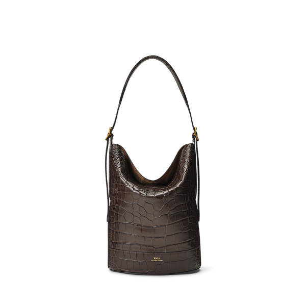 Mala bucket Bellport média pele crocod.