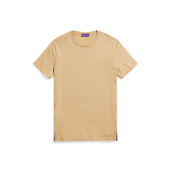 T-shirt à col rond en fil d'Écosse
