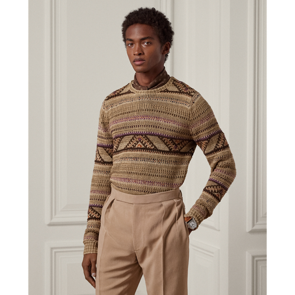 Hand-Knit Linen-Silk Sweater
