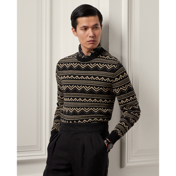 Patterned Silk-Cashmere Sweater