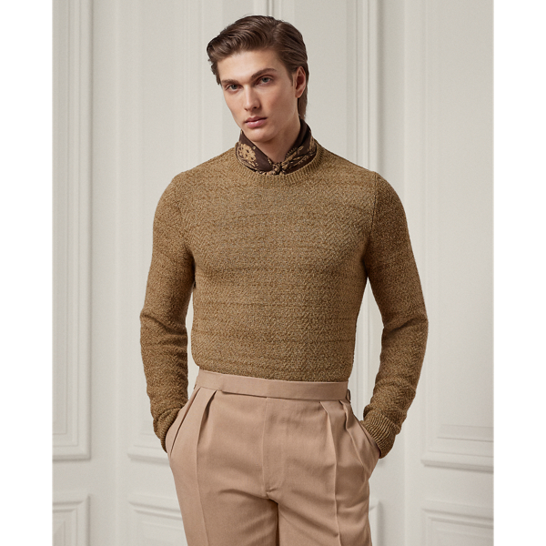 Textured Silk Crewneck Sweater