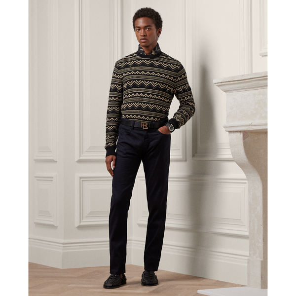 Slim Fit Stretch Linen-Cotton Jean
