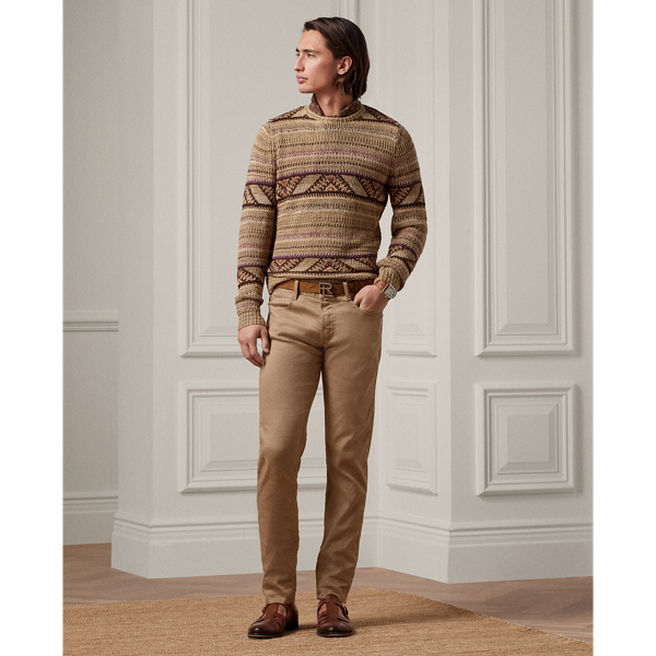 Slim Fit Stretch Linen-Cotton Jean