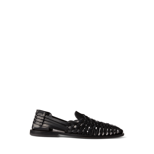 Sandales en cuir tissé à la main