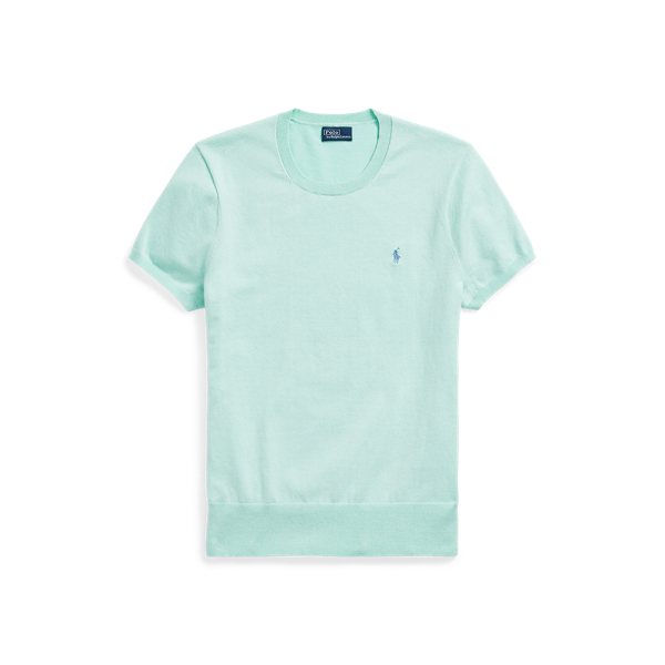 Cotton-Blend Short-Sleeve Jumper