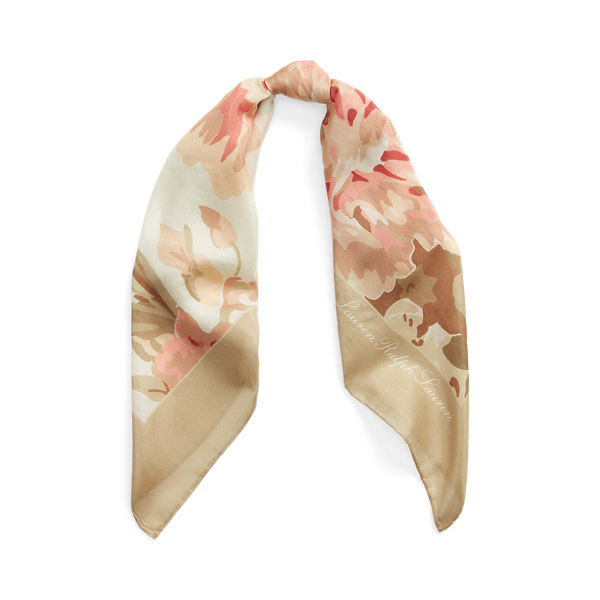 Courtney Floral Silk-Blend Square Scarf