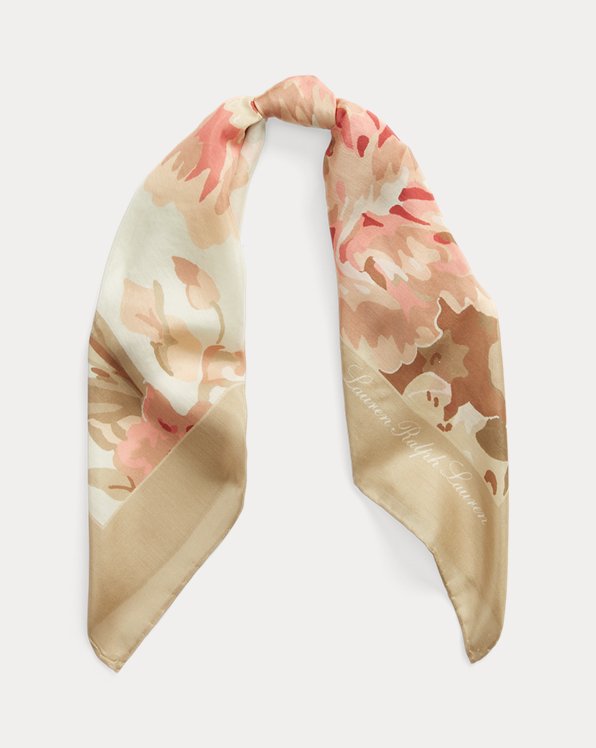 Courtney Floral Silk-Blend Square Scarf