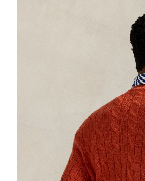 Our unisex cable-knit jumper is a Polo staple dating all the way back to 1973. What hasn't changed is the quality – 100% Italian cashmere – and the seamless way it is knit together. Known as hand-linking, this technique gives the piece an unmistakably attractive shape and soft feel.