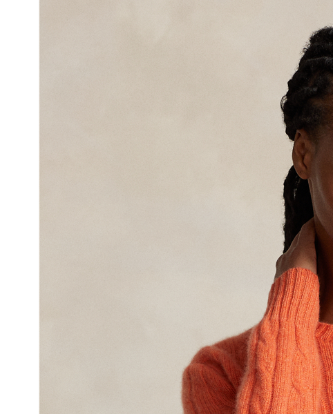 Our unisex cable-knit jumper is a Polo staple dating all the way back to 1973. What hasn't changed is the quality – 100% Italian cashmere – and the seamless way it is knit together. Known as hand-linking, this technique gives the piece an unmistakably attractive shape and soft feel.