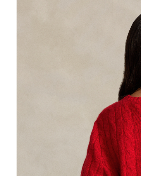 Our unisex cable-knit jumper is a Polo staple dating all the way back to 1973. What hasn't changed is the quality – 100% Italian cashmere – and the seamless way it is knit together. Known as hand-linking, this technique gives the piece an unmistakably attractive shape and soft feel.