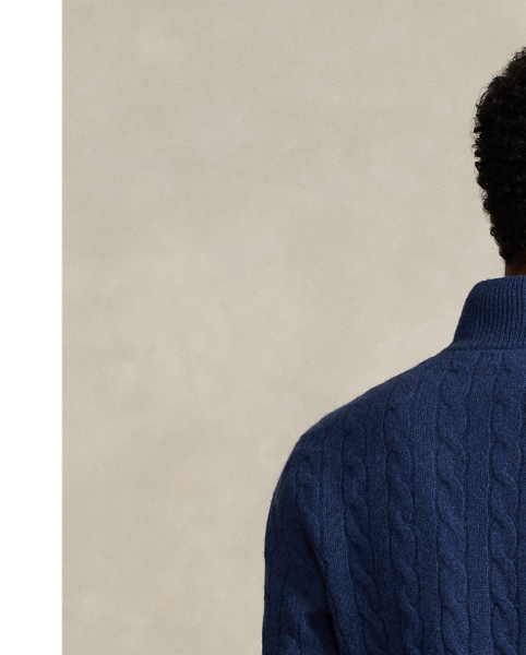 This quarter-zip jumper combines a wool-and-cashmere blend from Italy with our iconic cable-knit design.