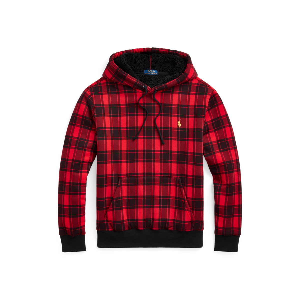 Plaid Pile Fleece Hoodie