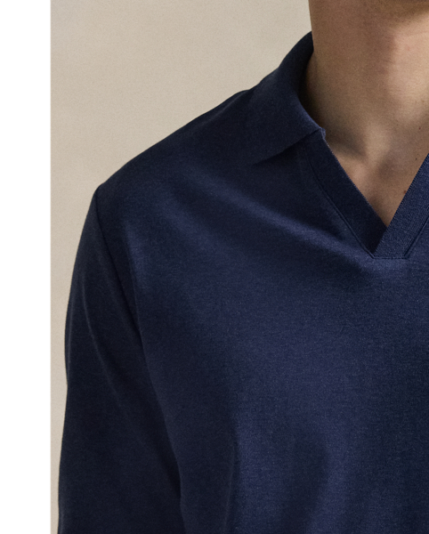 An American style standard since 1972, the Polo shirt has been imitated but never matched. Over the decades,  Ralph Lauren Lauren has reimagined his signature style in a wide array of colours and fits, yet all retain the quality and attention to detail of the iconic original. This long-sleeve version is made with luxe cotton interlock that features an ultrasoft finish.  Ralph Lauren Lauren partners with Better Cotton™ to improve cotton farming globally. Better Cotton trains farmers to use water efficiently, care for the health of soil and natural habitats, reduce use of the most harmful chemicals and implement the principles of decent work.