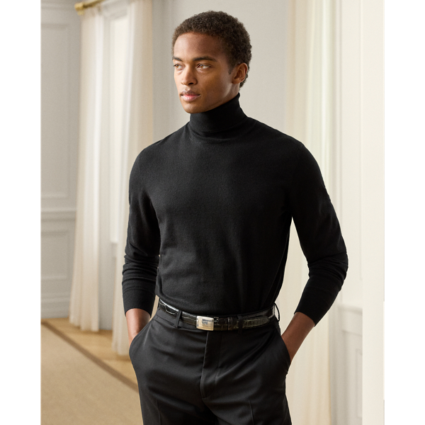 Our featherweight Cradle to Cradle Certified (C2C Certified) Gold Roll Neck Jumper is knit with fine cashmere fibres sourced in Italy, dyed in rich hues and features a re-imagined cotton signature label. C2C certification is the global standard for products that are safe and circular.  Ralph Lauren Lauren partnered with an independent assessment body to ensure that every component of this jumper meets the C2C Certified Product Standards set by the Cradle to Cradle Products Innovation Institute (C2CPII).
