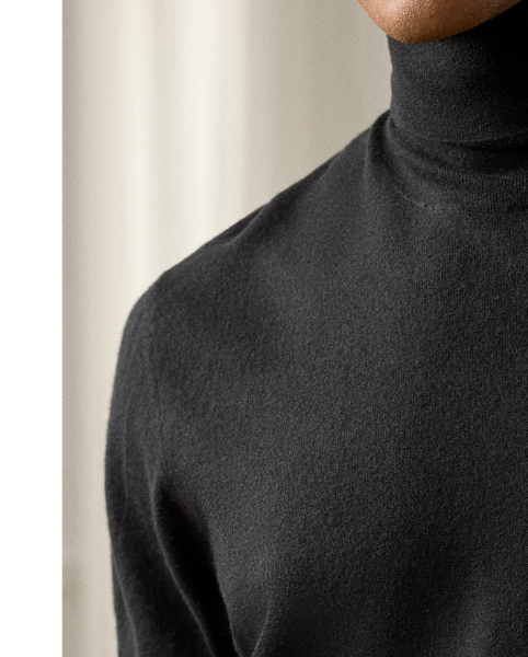 Our featherweight Cradle to Cradle Certified (C2C Certified) Gold Roll Neck Jumper is knit with fine cashmere fibres sourced in Italy, dyed in rich hues and features a re-imagined cotton signature label. C2C certification is the global standard for products that are safe and circular.  Ralph Lauren Lauren partnered with an independent assessment body to ensure that every component of this jumper meets the C2C Certified Product Standards set by the Cradle to Cradle Products Innovation Institute (C2CPII).