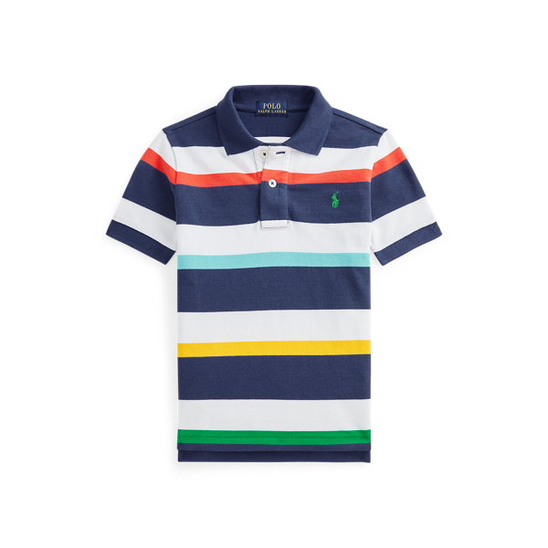 Polo en coton piqué rayé