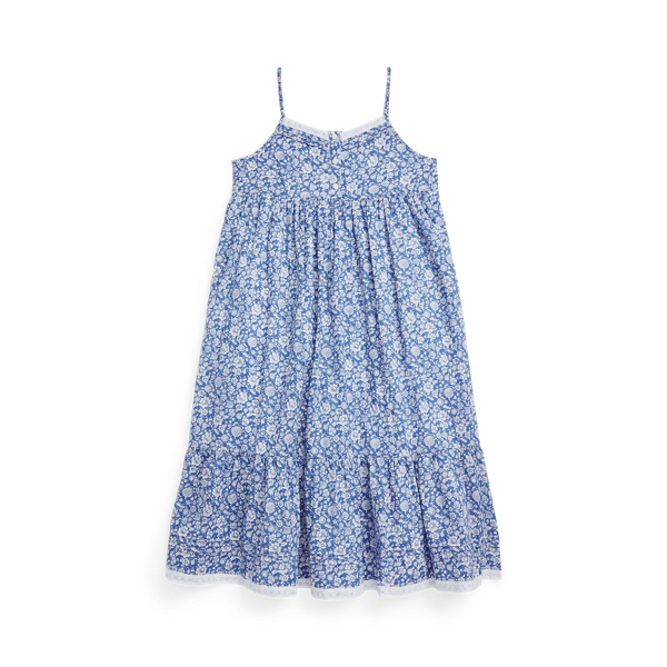 Maxi robe fleurie en batiste de coton