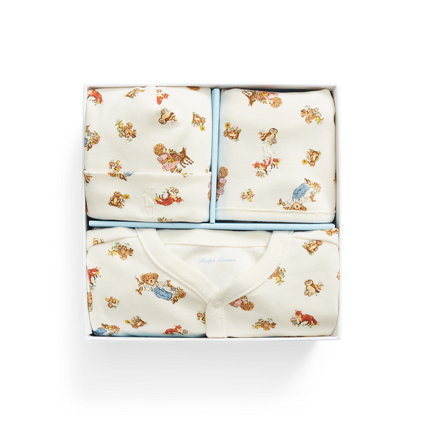 Coffret cadeau 3 pièces Polo Bear coton