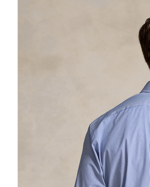 This Big & Tall shirt's poplin fabric combines soft, breathable cotton with extra stretch for added comfort.