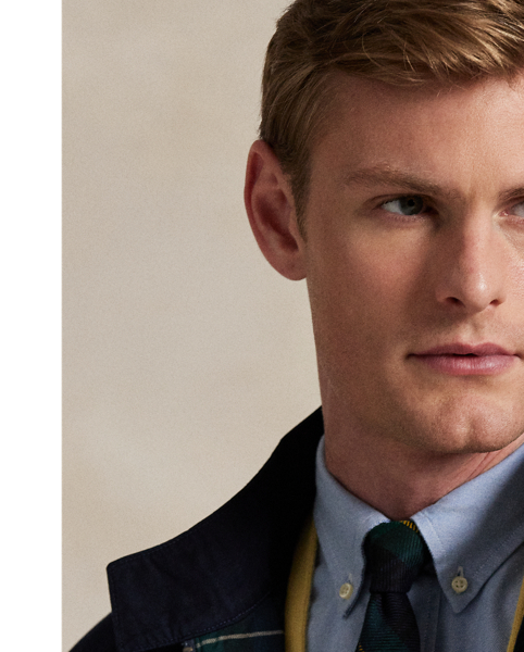 This fuss-free jacket is crafted from lightweight cotton twill and embroidered with our signature Pony. The body is lined with plaid cloth in the interior for a heritage-inspired finish.