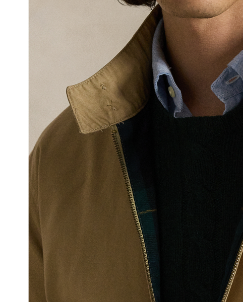 This fuss-free jacket is crafted from lightweight cotton twill and embroidered with our signature Pony. The body is lined with plaid cloth in the interior for a heritage-inspired finish.