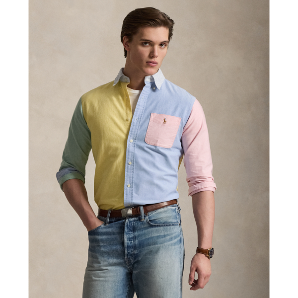 Decades ago, tailors would learn their craft by sewing together shirts made from fabric remnants. Over time, a staple of playful preppy style evolved from this practice – the fun shirt. This version combines five signature pastels into a single statement-making Oxford, adorned with the iconic multicoloured Pony.