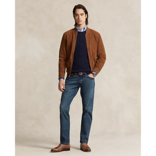 The Varick features a regular rise and a straight-leg silhouette, which is fitted through the thigh and relaxed from the knee down. This pair is rope-dyed with indigo for authentic denim character and developed with extra stretch for superior comfort.