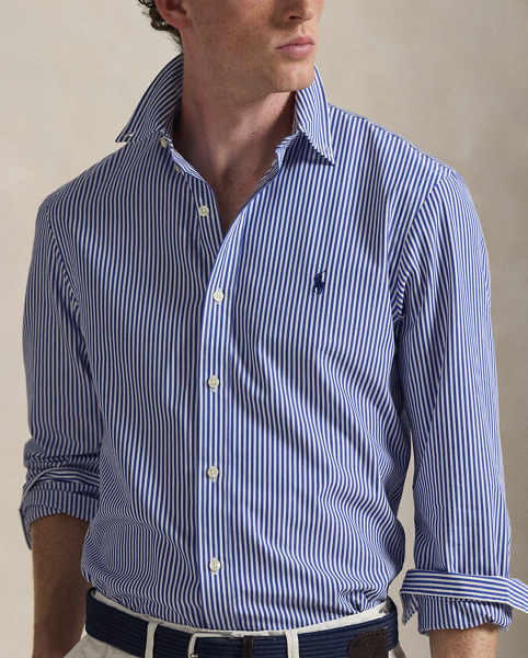 Camicia Ralph Lauren in Popeline Stretch a Righe