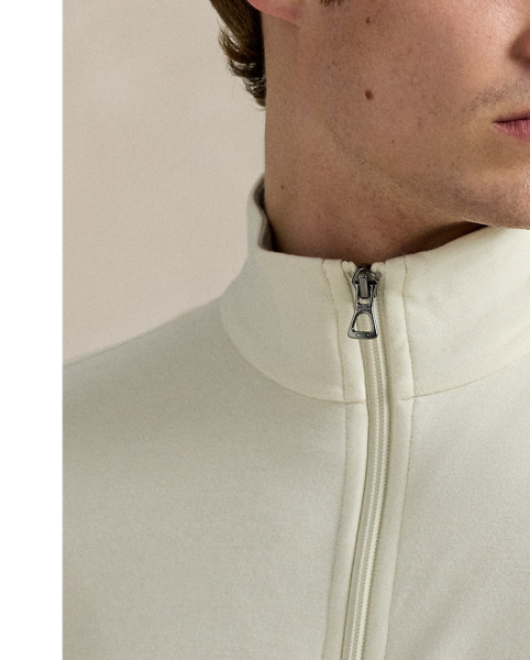 This quarter-zip pullover is made from an exceptionally smooth cotton-blend fabric, ensuring lasting comfort and effortless style. Finished with our signature embroidered Pony, this lightweight layer reflects our timeless approach to sophisticated sportswear.