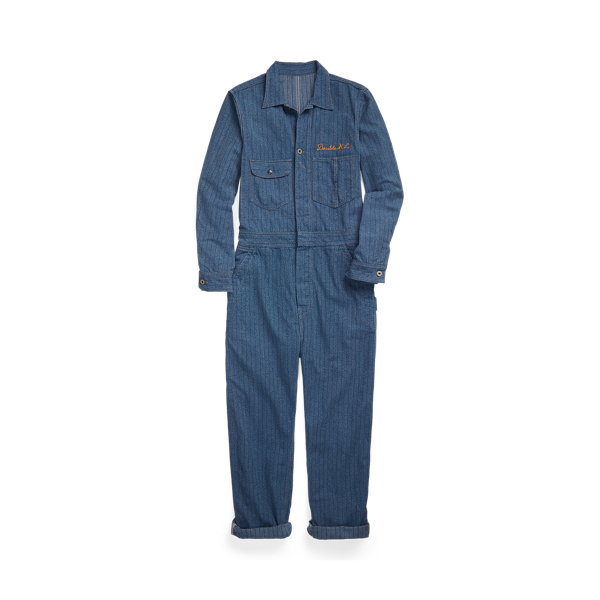 Embroidered Jaspe Twill Coverall