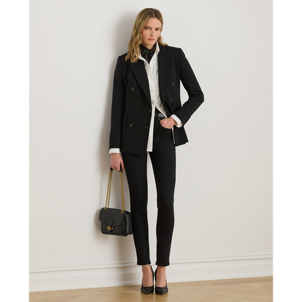 Made with comfortable right-hand twill, these skinny ankle jeans are cut for a flattering high rise. This pair is dyed for a versatile black hue.