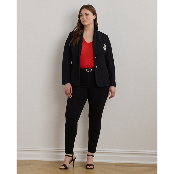 Made with comfortable right-hand twill, these skinny ankle jeans are cut for a flattering high rise. This pair is dyed for a versatile black hue.