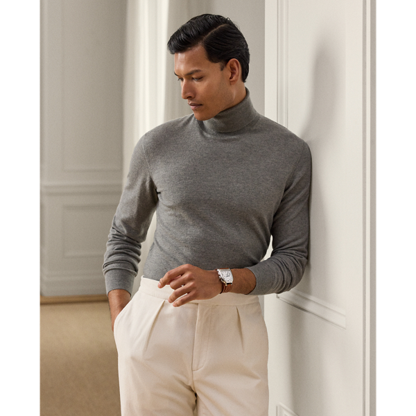 Our featherweight Cradle to Cradle Certified (C2C Certified) Gold Roll Neck Jumper is knit with fine cashmere fibres sourced in Italy, dyed in rich hues and features a re-imagined cotton signature label. C2C certification is the global standard for products that are safe and circular.  Ralph Lauren Lauren partnered with an independent assessment body to ensure that every component of this jumper meets the C2C Certified Product Standards set by the Cradle to Cradle Products Innovation Institute (C2CPII).