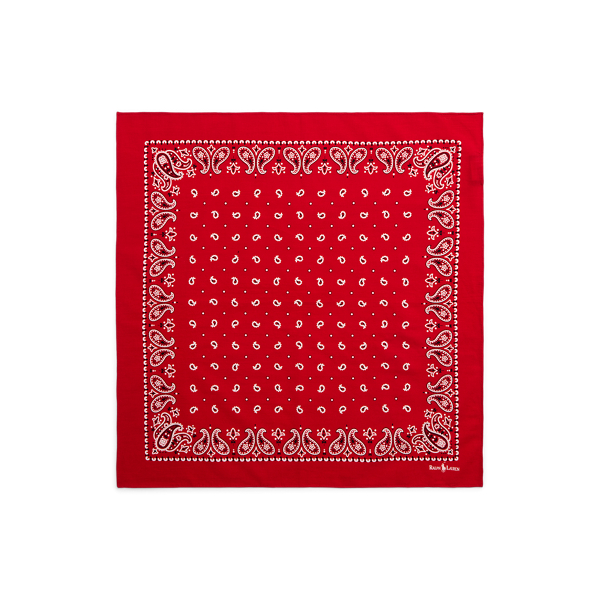 Polo Ralph Lauren Paisley Cotton Bandanna In Red