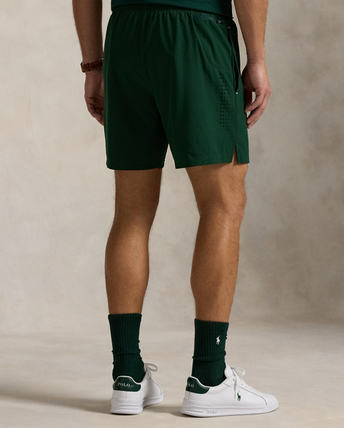 Part of our collection celebrating Wimbledon 2025, these unisex shorts are designed exclusively for the tournament's official greensperson uniform. Their lightweight stretch fabric offers moisture-wicking properties. On the interior, they are constructed with mesh-panelled compression shorts.