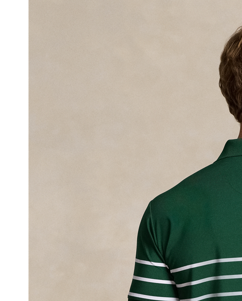 Part of our collection celebrating Wimbledon 2025, this unisex Custom Slim Fit Polo shirt was designed exclusively for the tournament's official greensperson uniform. It is made from striped stretch jersey, which wicks away moisture to help keep you cool and comfortable.