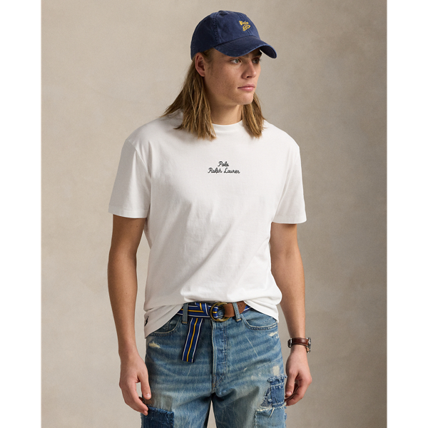 In addition to our signature Pony, this unisex cotton T-shirt features chain-stitched "Polo  Ralph Lauren Lauren" embroidery at the front.