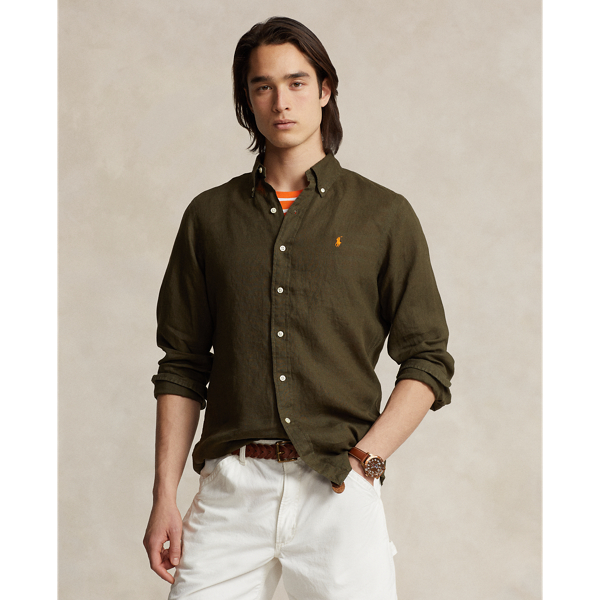 Lightweight, breathable linen and a modern fit establish this shirt as a warm-weather essential.