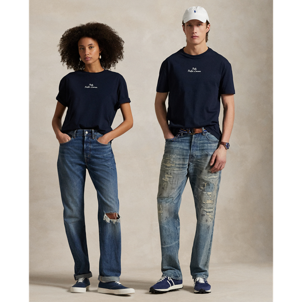 In addition to our signature Pony, this unisex cotton T-shirt features chain-stitched "Polo  Ralph Lauren Lauren" embroidery at the front.