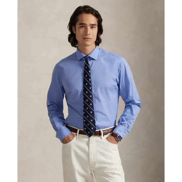 Made from a lightweight cotton fabric, this shirt features a trim fit and our signature embroidered Pony on the hem.