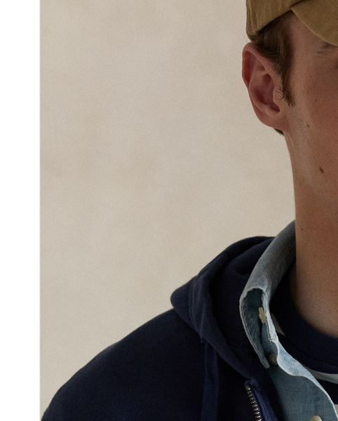 Lighter in weight than our RL Fleece, this loopback cotton hoodie is specially washed for a vintage-inspired look and features a soft terry-like interior.