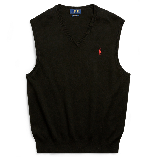 polo v neck sweater vest