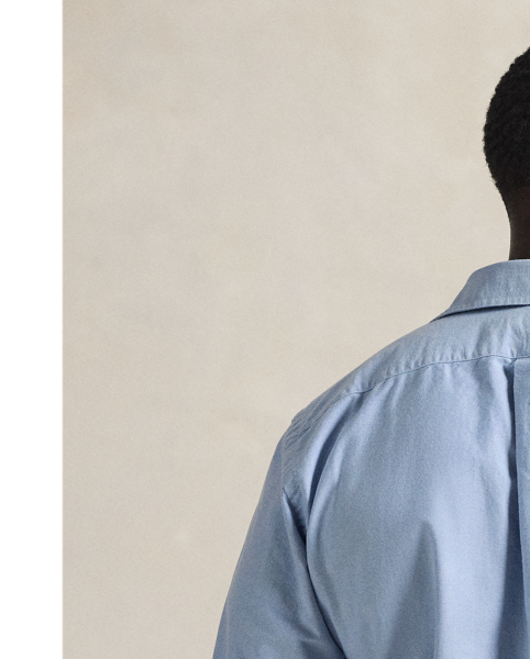 The oxford shirt made its debut very early in  Ralph Lauren Lauren’s designs, and since then, it has solidified its status as a pillar of the Polo look. Our fabric is developed with a secret wash, which gives it instant character, ease and a heathered softness – what we refer to as "the perfect rumple". The formula is so unique that it's been kept in a safe for more than three decades. Today, Mr Lauren continues to create countless variations of his iconic shirt, including this Big & Tall version, which is embroidered with our multicoloured signature Pony.