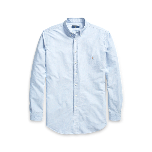Shop Polo Ralph Lauren The Iconic Oxford Shirt In Blue