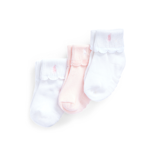 Scalloped Cuffed Sock 3-Pack