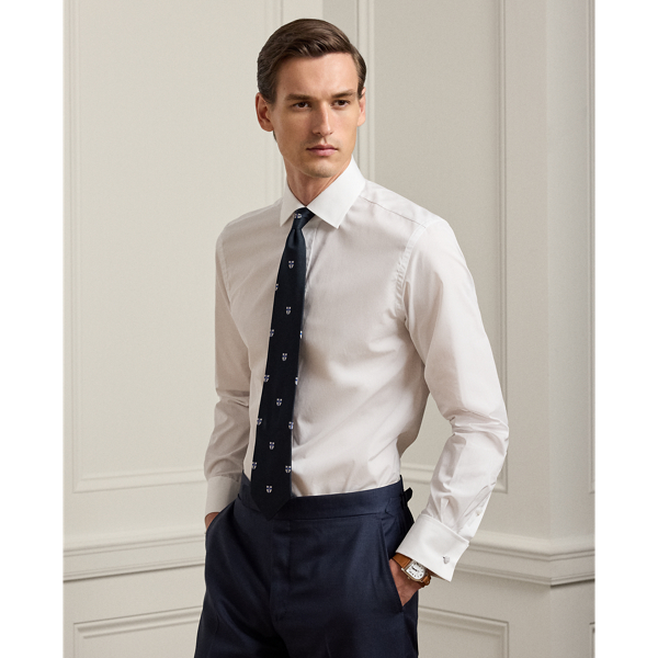 Made in Italy, this shirt exemplifies Purple Label's dedication to superior materials through its 120s-quality, two-ply cotton poplin. The immaculate tailoring is enhanced by genuine mother-of-pearl buttons, creating an elevated essential that showcases impeccable crafting.