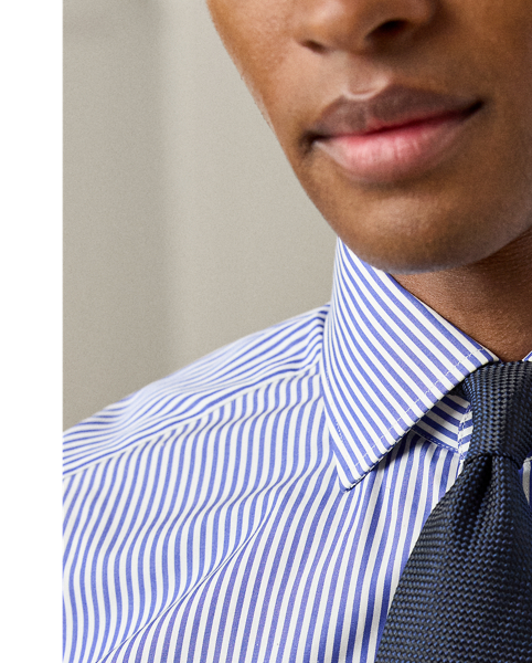 Meticulously tailored in Italy, this style demonstrates Purple Label's mastery of luxury shirting through its 120s-quality, two-ply cotton and genuine mother-of-pearl buttons. Each detail reflects our unwavering dedication to superior materials and impeccable crafting.