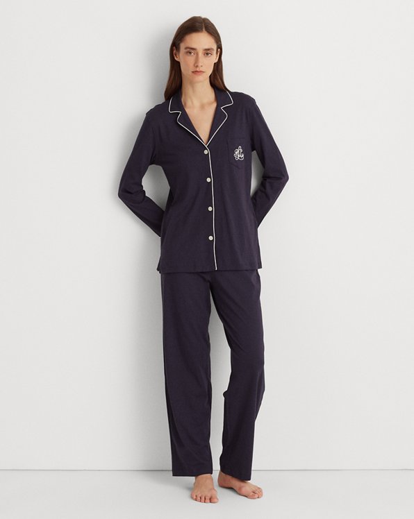 Womens Clothing Nightwear and sleepwear Pyjamas Ralph Lauren Paisley Cotton-blend Capri Sleep Set in Navy Print Blue 