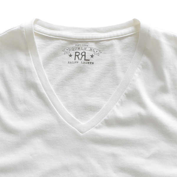 RRL Jersey T-shirt met V-hals 3
